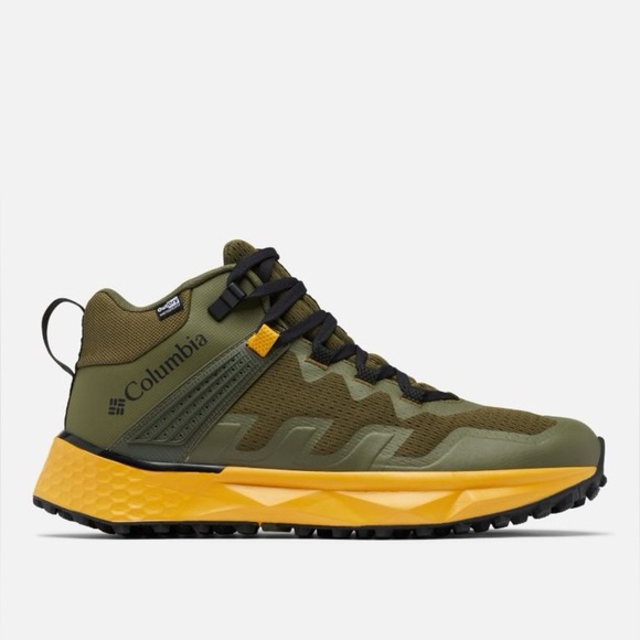 NIB Columbia Men’s Facet 75 Mid OutDry Shoe in Nori/Golden Yellow in size 10 - Picture 1 of 12